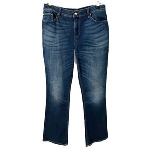 Chico’s Platinum Barley Boot Dark Wash Denim Jeans Size .5 Short High Waisted